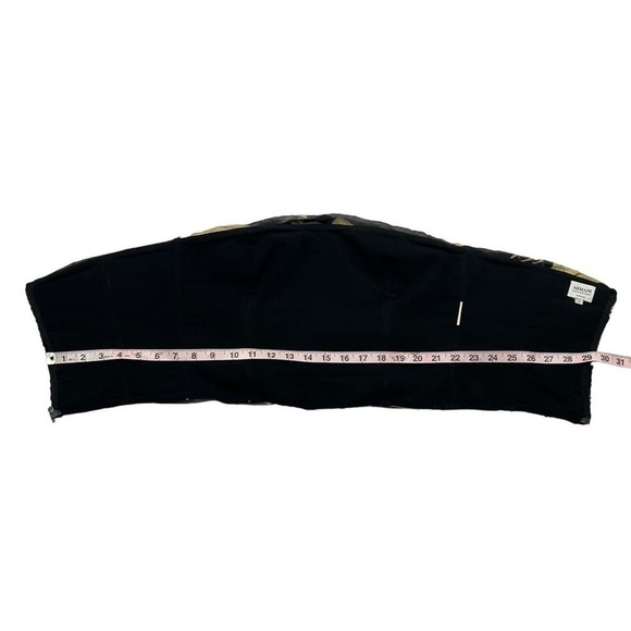 Armani Collezioni Silk Bandeau Sz 6 Black & Beige Floral Layered Strapless Top - Picture 9 of 15